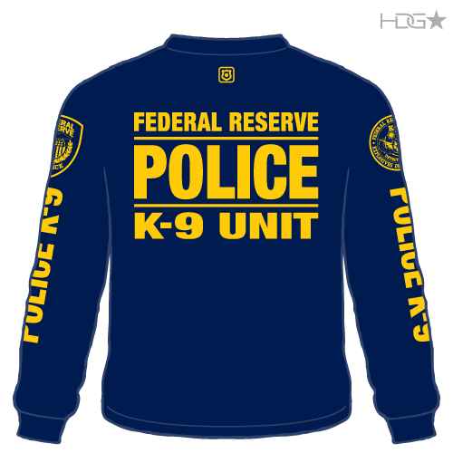 Federal Reserve Police K-9 Unit Navy/Gold Long Sleeve T-Shirt – HDG ...