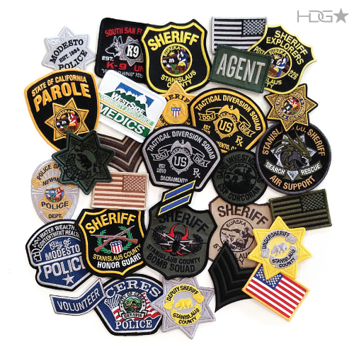 Product tags custom police velcro patches