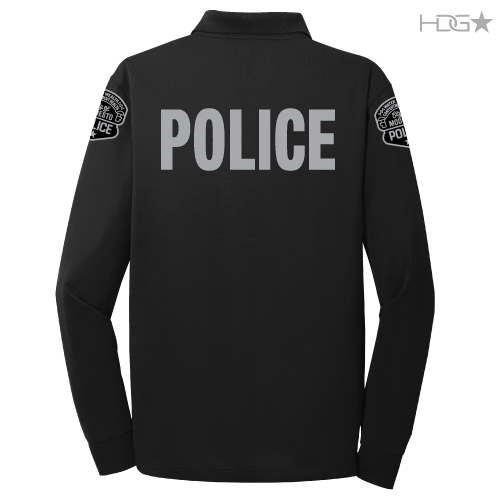 Modesto Police Officer Black Long Sleeve Polo | HDG Tactical