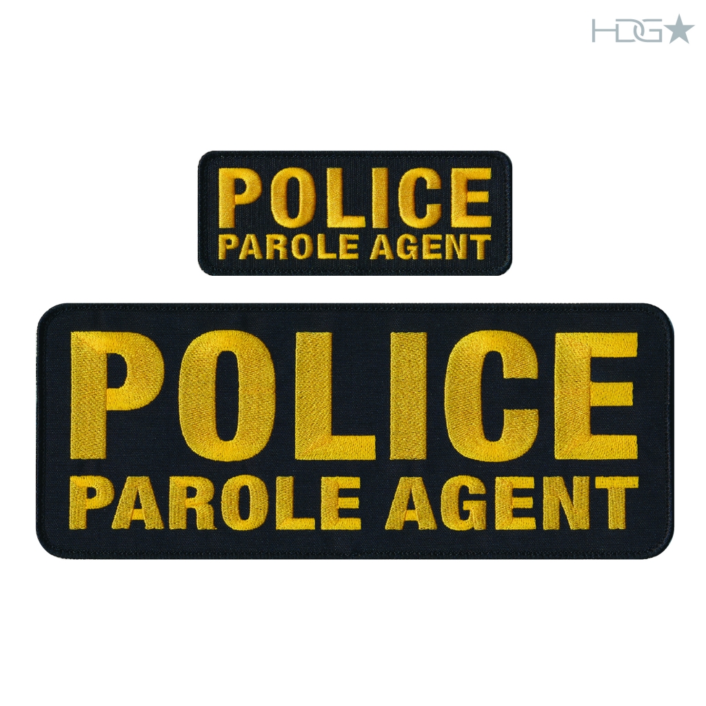 California Parole Agent Large Back Patch w/Velcro | HDG Tactical